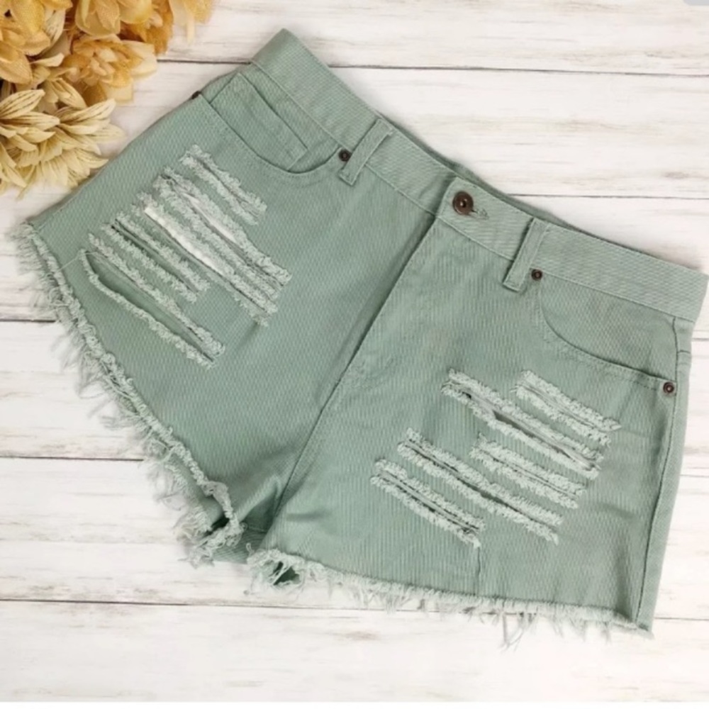 FOREVER 21 High Rise Shorts Factory Destroyed